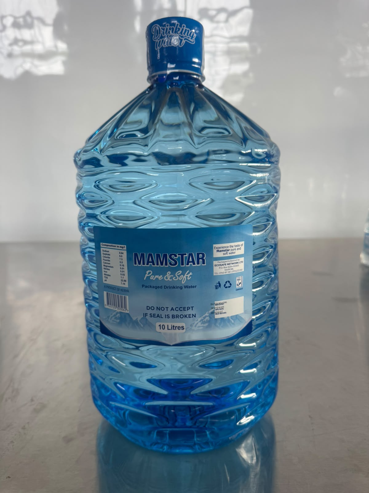 Mamstar Purified Water 10L — packaged drinking water