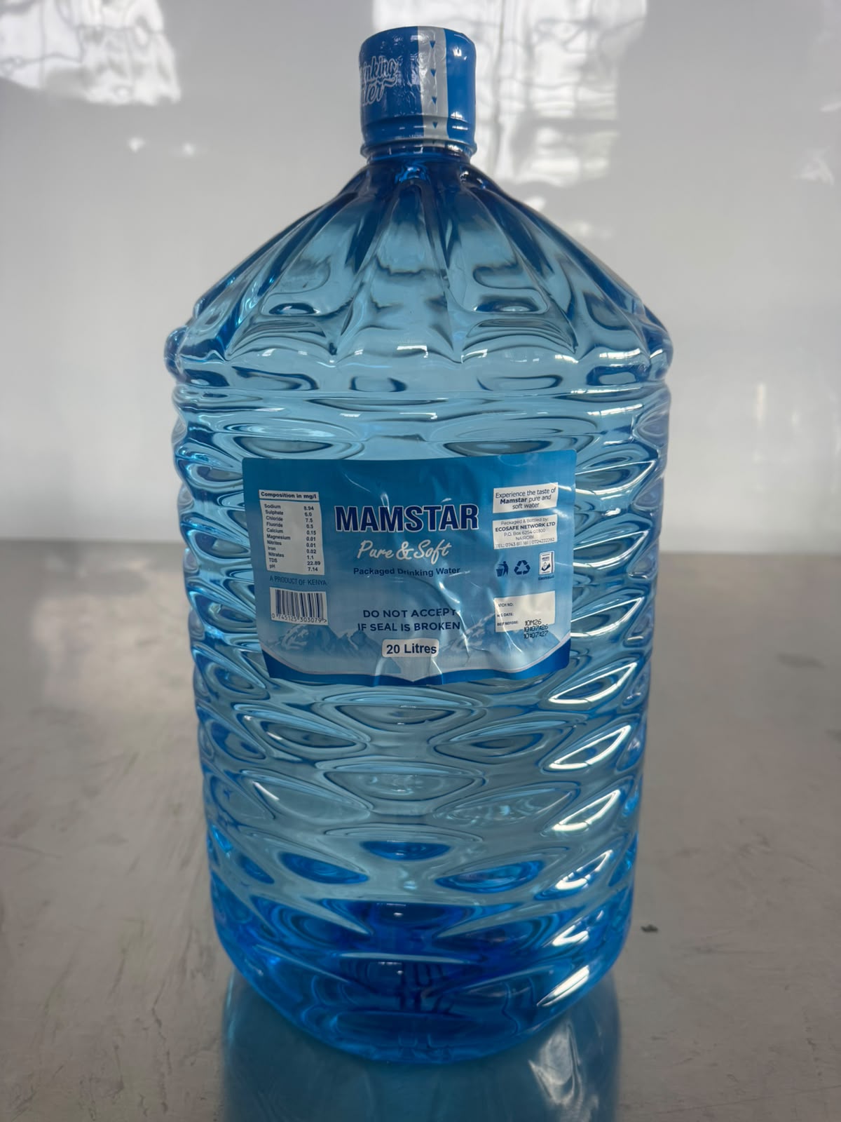 Mamstar Purified Water 20L — packaged drinking water